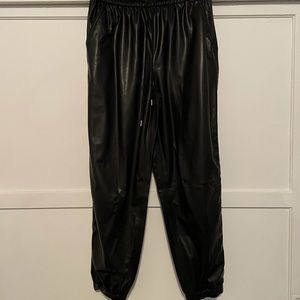 Wore one time - Black leatherette jogger